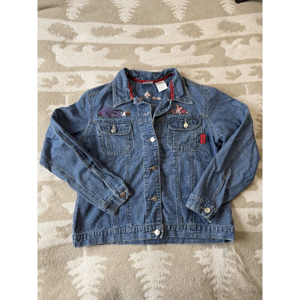 Vintage Disney Winnie the Pooh Eeyore & Piglet Denim Jacket Size Medium